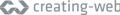 The logo of creating-web in grey