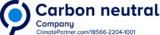 The logo of carbonneutral in blue